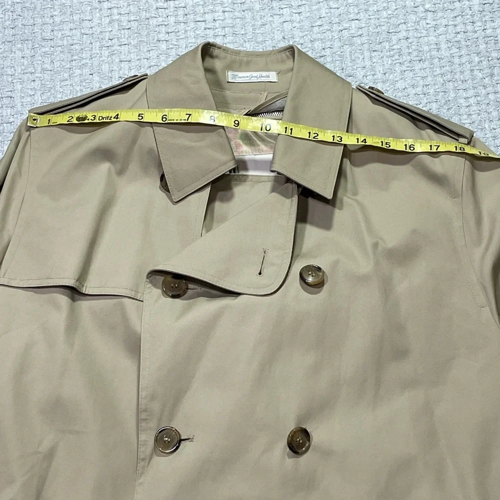 Misty Harbour Vintage Lined Double Breasted Trench Coat Size 40 Reg/Medium